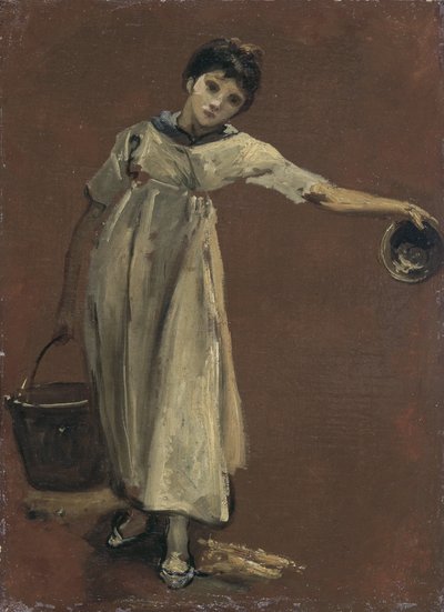 Ragazza che porta un secchio da Thomas Barker of Bath