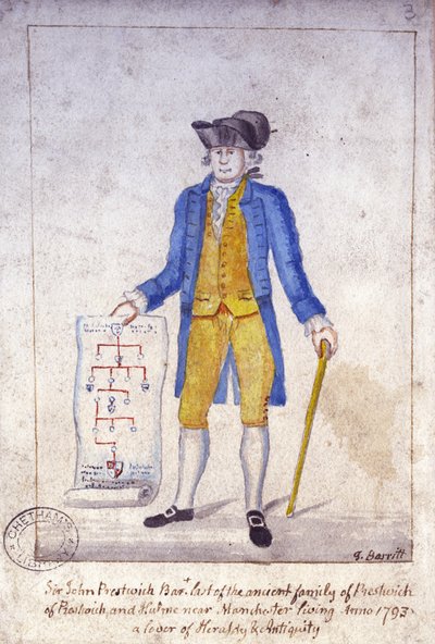 Sir John Prestwich, c.1793 da Thomas Barritt