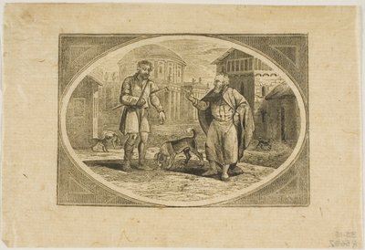 Favola: Un uomo morso da un cane da Thomas Bewick