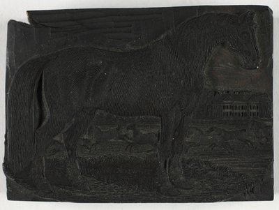 Tavoletta per La Cavalla Nera, da una Storia Generale dei Quadrupedi da Thomas Bewick