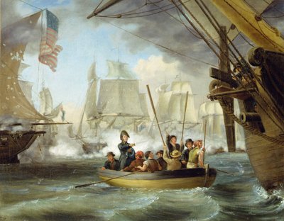 Commodoro Perry alla battaglia del Lago Erie da Thomas Birch