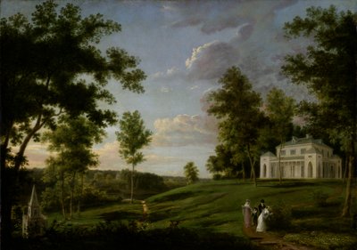 Vista sud-est di Sedgeley Park, la residenza di campagna di James Cowles Fisher, Esq., ca. 1819 da Thomas Birch