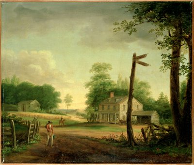Locanda lungo la strada per Filadelfia da Thomas Birch