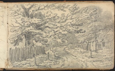 Album di Studi di Paesaggi e Figure: Strada Rurale vicino a Potten End da Thomas Bradshaw