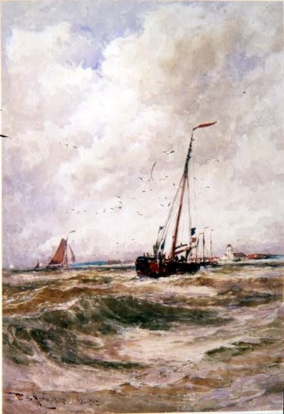 Barche da Pesca al Largo di Katwick da Thomas Bush Hardy