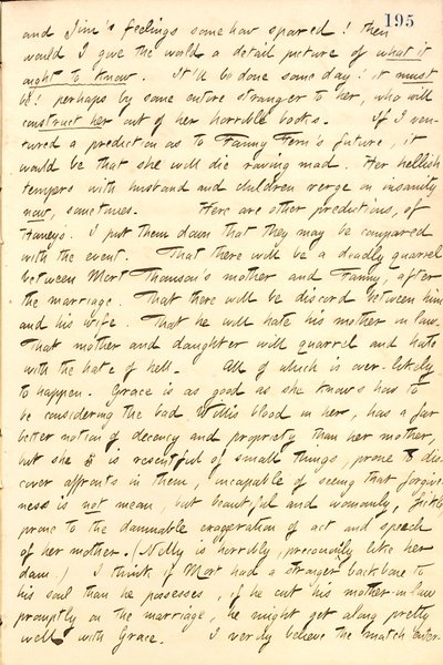Descrive una conversazione con Jesse Haney su Fanny Fern e le sue figlie. Trascrizione da Thomas Butler Gunn