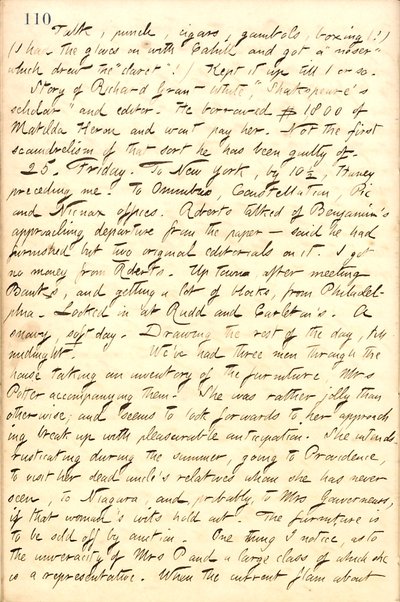 Diari di Thomas Butler Gunn - Volume 10, pagina 123, 24-25 febbraio 1859 da Thomas Butler Gunn