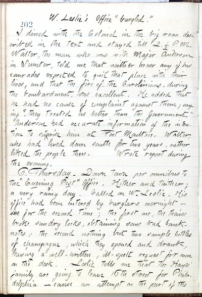 Diari di Thomas Butler Gunn - Volume 16, pagina 224, 5 giugno 1861 da Thomas Butler Gunn