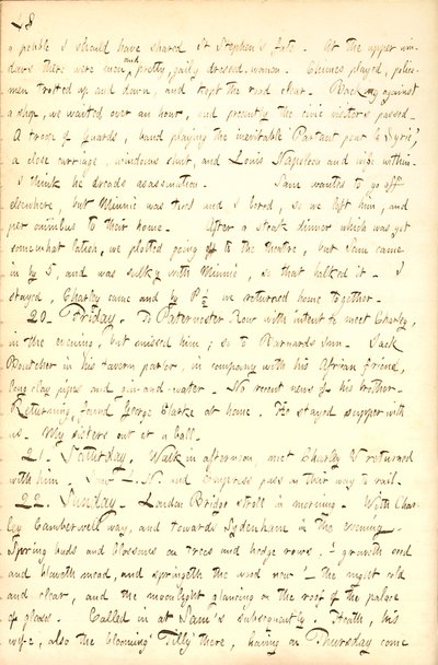 Diari di Thomas Butler Gunn - Volume 7, pagina 54, 19-22 aprile 1855 da Thomas Butler Gunn