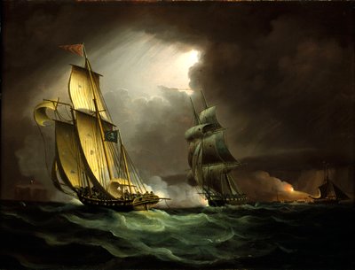 Un contrabbandiere inseguito da una brigata da Thomas Buttersworth