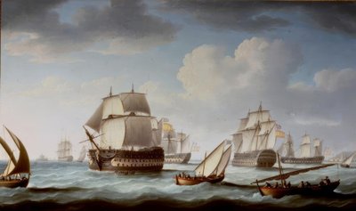 La battaglia di Trafalgar da Thomas Buttersworth