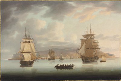Rada di Funchal, H.M.S. Blenheim con Greyhound e Harrier in partenza da Thomas Butterworth