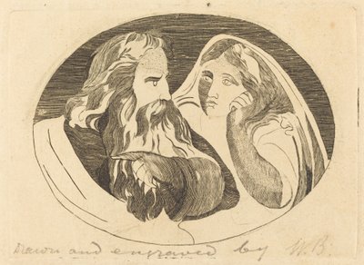 Lear e Cordelia da Thomas Butts, Jr. after William Blake