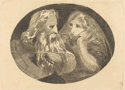 Lear e Cordelia da Thomas Butts, Jr. after William Blake