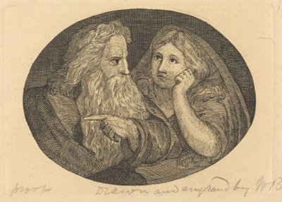 Lear e Cordelia da Thomas Butts, Jr. after William Blake