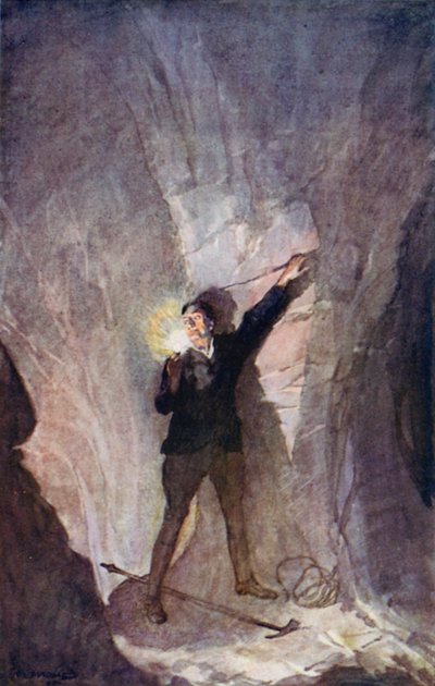 Illustrazione per Viaggio al Centro della Terra di Jules Verne da Thomas Cantrell Dugdale
