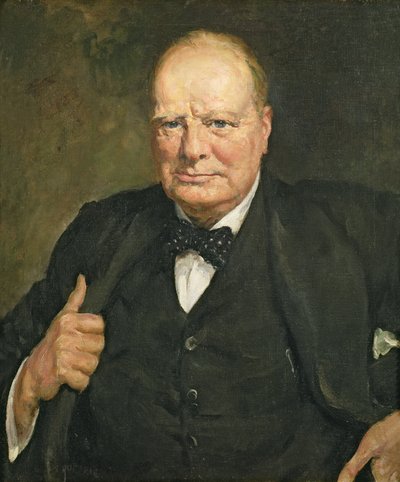 Ritratto di Sir Winston Churchill (1874-1965) da Thomas Cantrell Dugdale