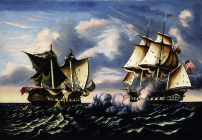 Cattura della fregata H.B.M. Macedonian da parte della fregata statunitense United States, 25 ottobre 1812 da Thomas Chambers