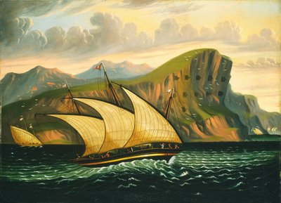 Feluca al largo di Gibilterra da Thomas Chambers