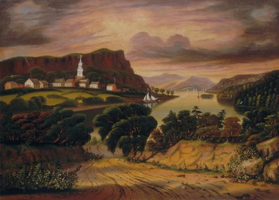 Lago George e il villaggio di Caldwell, metà XIX secolo da Thomas Chambers