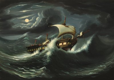 Fregata in Tempesta, metà del XIX secolo da Thomas Chambers