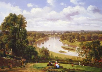 Veduta del fiume Tamigi da Richmond Hill da Thomas Christopher Hofland
