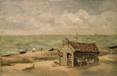 Capanna di un pescatore vicino al mare, inizio XIX secolo da Thomas Churchyard