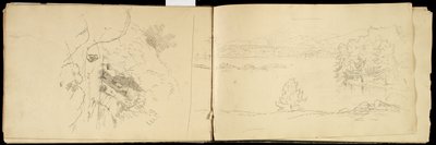 Hoosick o Saddle Mountain e lago vicino a Pittsfield, c.1832 da Thomas Cole