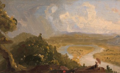 Schizzo per Vista da Mount Holyoke, Northampton, Massachusetts, dopo un Temporale (The Oxbow) da Thomas Cole