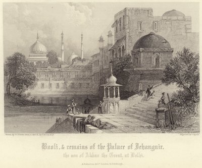 Baoli e resti del Palazzo di Jehanguir da Thomas Colman Dibdin