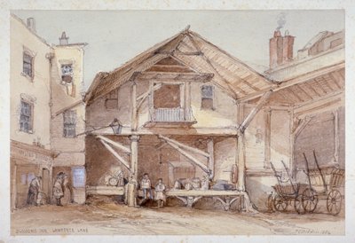 Blossoms Inn, Lawrence Lane, Città di Londra, 1854 da Thomas Colman Dibdin