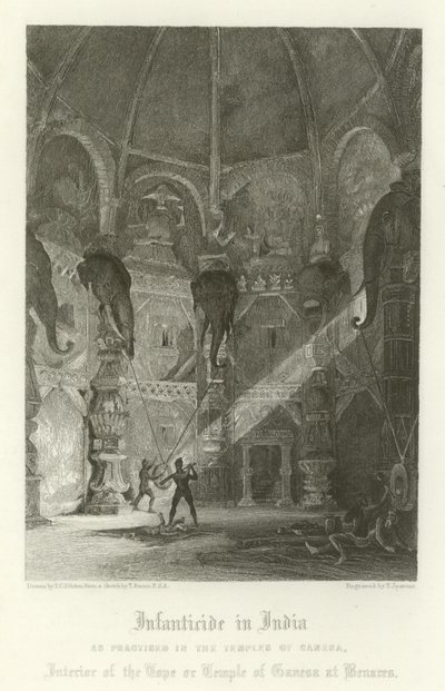 Infanticidio in India da Thomas Colman Dibdin