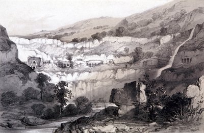 Veduta delle Grotte, Ajunta, India da Thomas Colman Dibdin