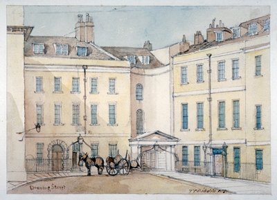 Veduta di Downing Street, Westminster, Londra, 1851 da Thomas Colman Dibdin