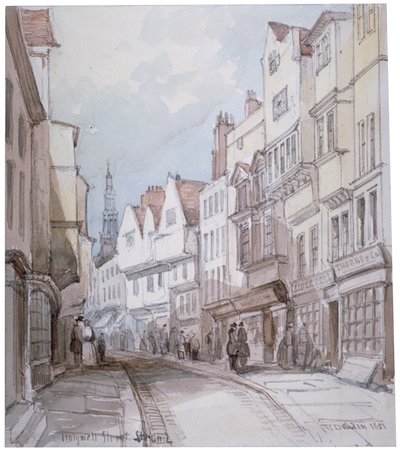 Vista di Holywell Street, Westminster, Londra da Thomas Colman Dibdin