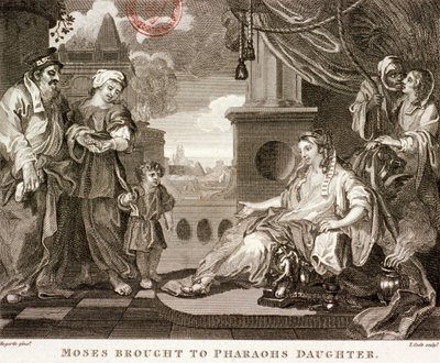 Mosè portato alla figlia del faraone, 1809 da Thomas Cook