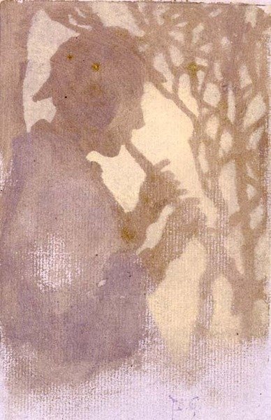 Un abitante del bosco, o Suonando per il Paese delle Meraviglie da Thomas Cooper Gotch