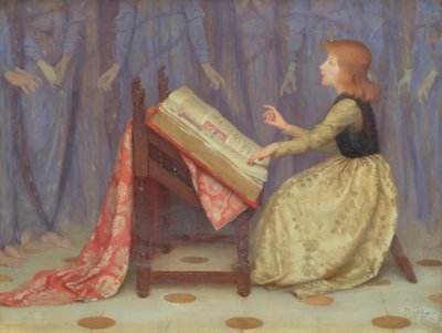 Ragazza seduta in un interno da Thomas Cooper Gotch