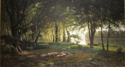 Paesaggio, fiume e foresta da Thomas Corwin Lindsay