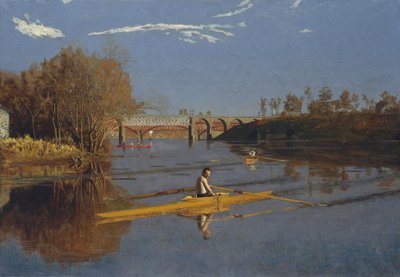 Il campione di canottaggio singolo (Max Schmitt in un singolo) da Thomas Cowperthwait Eakins