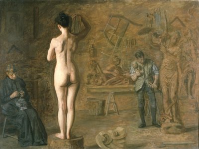 William Rush (1756-1833) che scolpisce la sua Figura Allegorica del Fiume Schuylkill da Thomas Cowperthwait Eakins