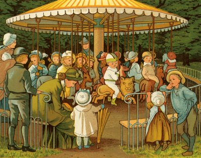 Giostra o carosello a Parigi, Champs Elysées da Thomas Crane