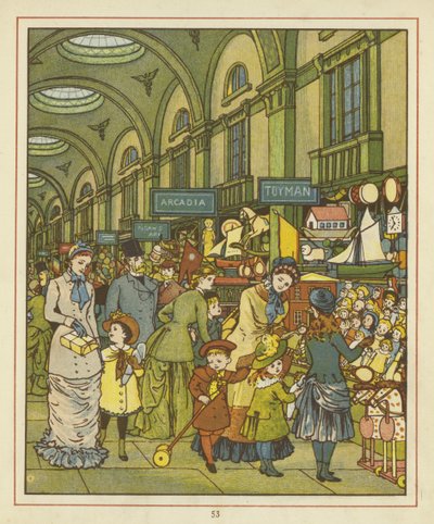 Persone che fanno acquisti in una galleria da Thomas Crane