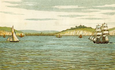 Bianche scogliere di Dover viste da una traversata del Canale da Thomas Crane