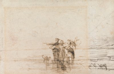 Pescatori di gamberi sulla riva da Thomas Creswick