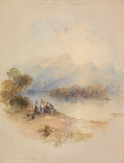 Il pergolato estivo, Derwent Water da Thomas Creswick