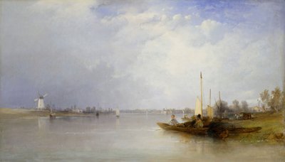 Veduta del Tamigi a Battersea, 1834 da Thomas Creswick