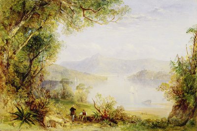 Veduta sul fiume Hudson, c.1840-45 da Thomas Creswick