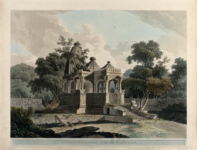 Un antico tempio indù nel Forte di Rotas, Bahar da Thomas Daniell
