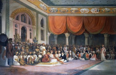 Charles Warre Malet che conclude il trattato con il Peshwa dell